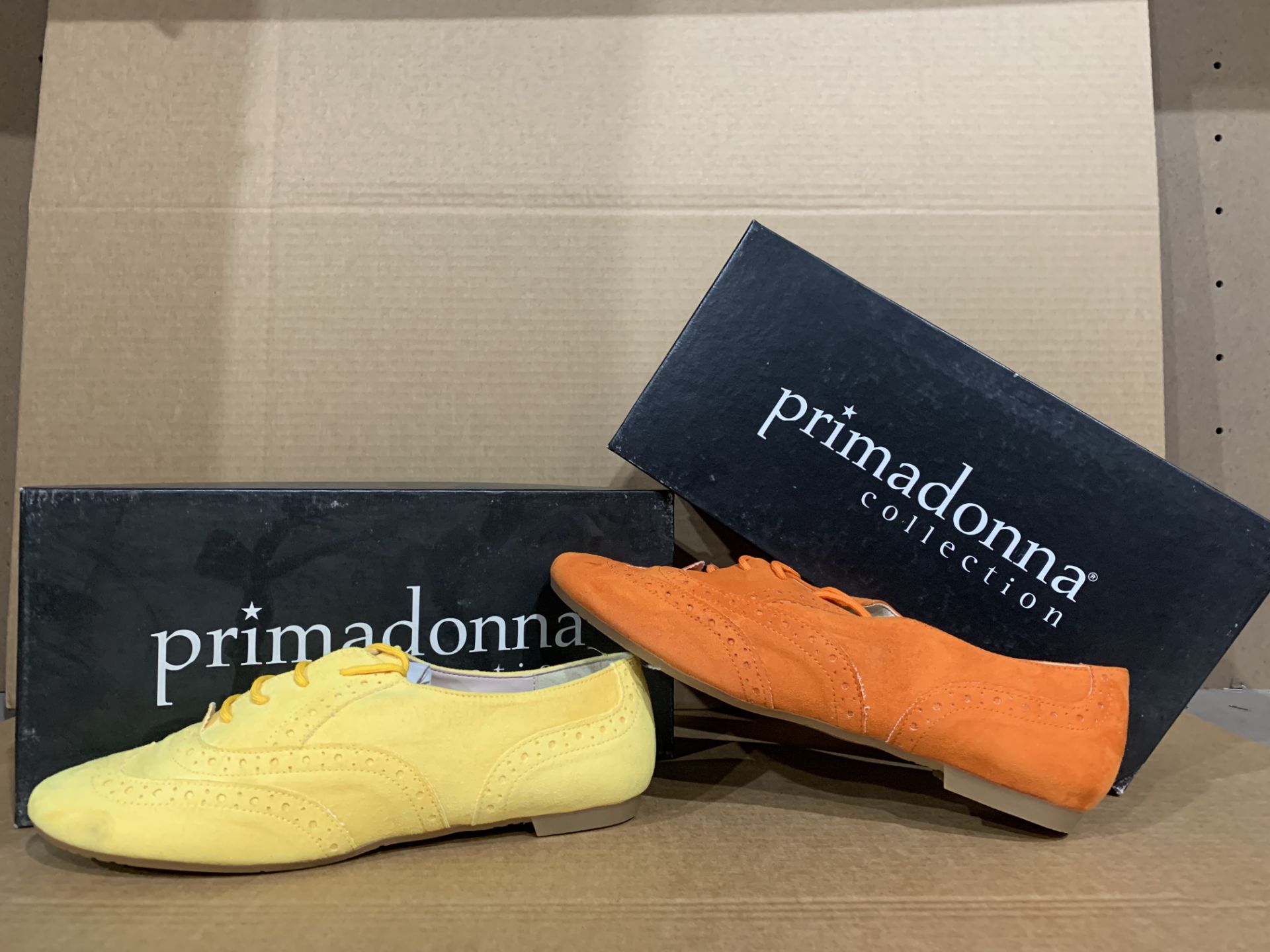 16 X BRAND NEW PRIMADONNA FRAN MICROFIBRE SHOES IN VARIOUS STYLES AND COLOURS