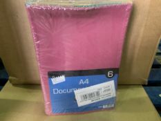 48 X BRAND NEW PACKS OF 6 CARD DOCUMENT WALLETS IN VARIOUS COLOURS