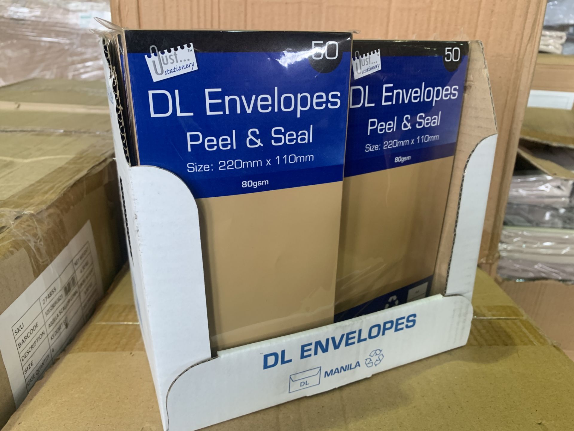 72 X BRAND NEW PACKS OF 50 DL ENVELOPES PEEL AND SEAL 220 X 110MM 80GSM