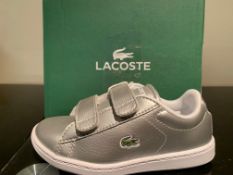 NEW & BOXED LACOSTE TRAINERS SIZE INFANT 9 (305 UPSTAIRS)