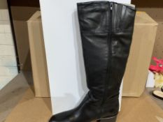 5 X PAIRS OF BAHIA NERO KNEE HIGH BLACK BOOTS SIZES MAY VARY (932/27)