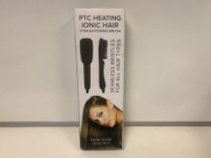 8 X NEW BOXED PTC HEATING IONIC HAIR STRAIGHTENING BRUSHES. RRP £24.99 EACH (649/4)