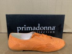 5 X BRAND NEW PRIMADONNA FRAN MICROFIBRA ARANCIO SHOES IN VARIOUS SIZES (939/27)