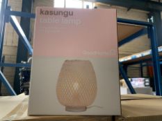 8 X BRAND NEW KASUNGU TABLE LAMPS IN 2 BOXES (386/4)