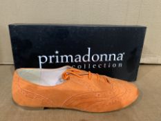 10 X BRAND NEW PRIMADONNA FRAN MICROFIBRA ARANCIO SHOES IN VARIOUS SIZES (940/27)