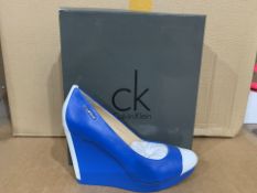 2 X BRAND NEW CALVIN KLEIN MARGOT PATENT NAPPA SHOES SIZES 38-40 (934/27)