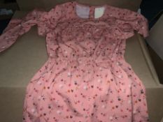 (NO VAT) 18 X BRAND NEW PEACH CHILDRENS DRESSES SIZE 6-7 YEARS (858/27)