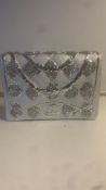 LARGE DESIGNER INSPIRED HANDBAG ORNAMENT BLING SILVER (1226/4)