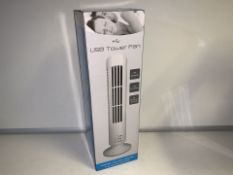 PALLET TO CONTAIN 50 X NEW BOXED LARGE USB TOWER FAN. 2 X SPEEDS, USB POWERED. RRP £19.99 EACH