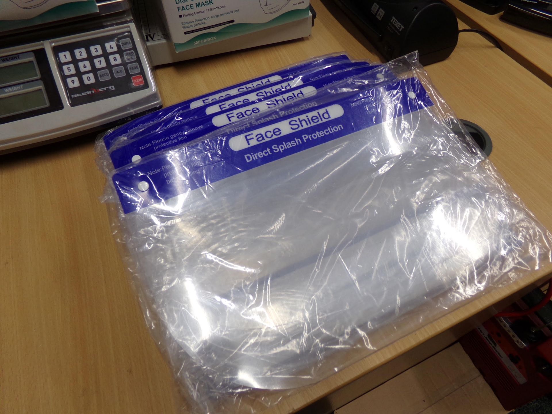 30 X BRAND NEW CLEAR PLASTIC FACE SHIELDS