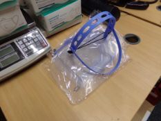 30 X BRAND NEW CLEAR PLASTIC POVOTING FACE SHIELDS