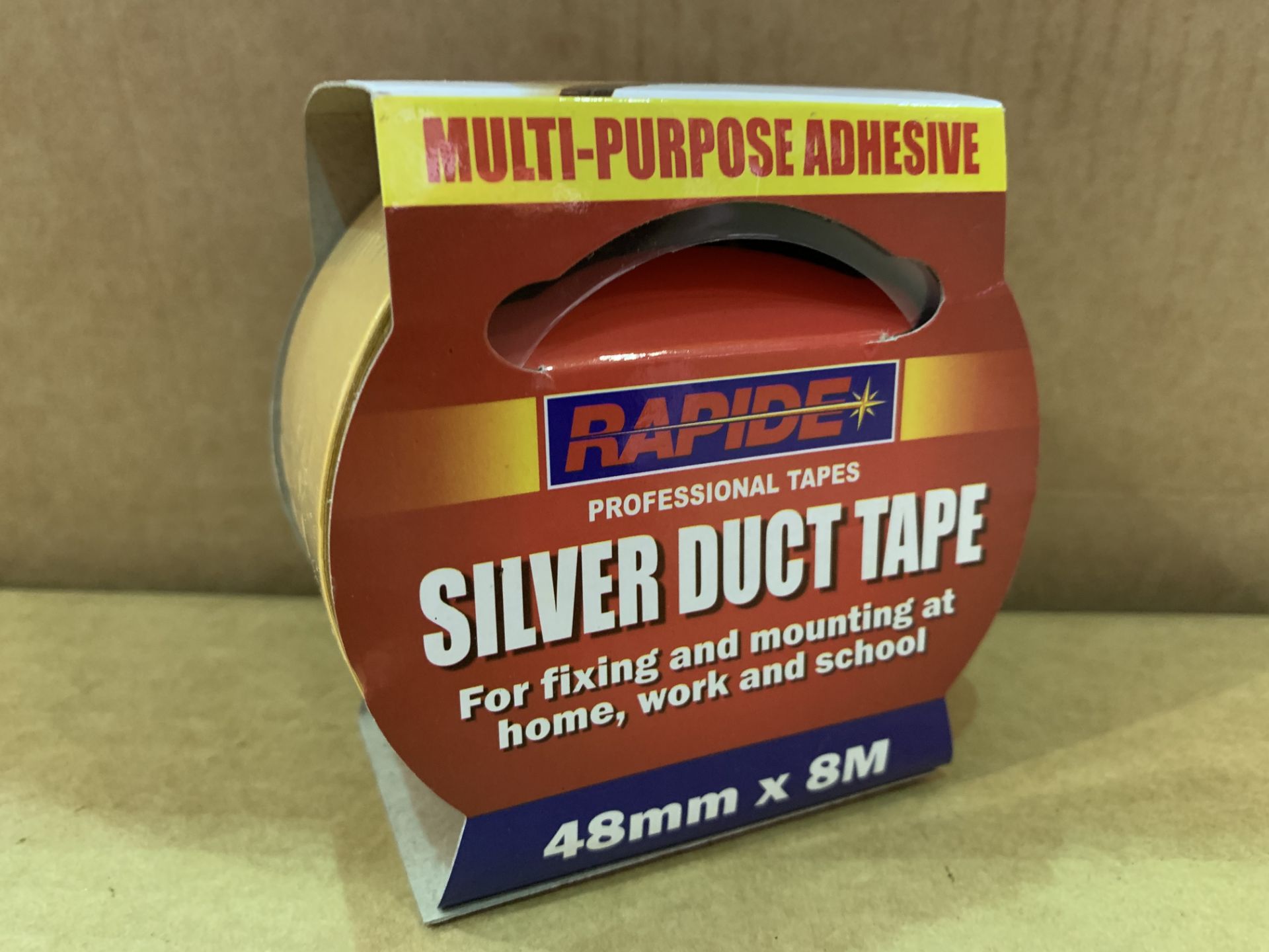 144 X BRAND NEW 48MM X 8M MULTI PURPOSE ADHESIVE SILVER DUCT TAPE IN 3 BOXES