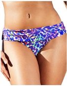 24 X BRAND NEW FIGLEAVES MULTI LEOPARD FIESTA FOLD BIKINI BOTTOMS SIZE 14 RRP £24 EACH