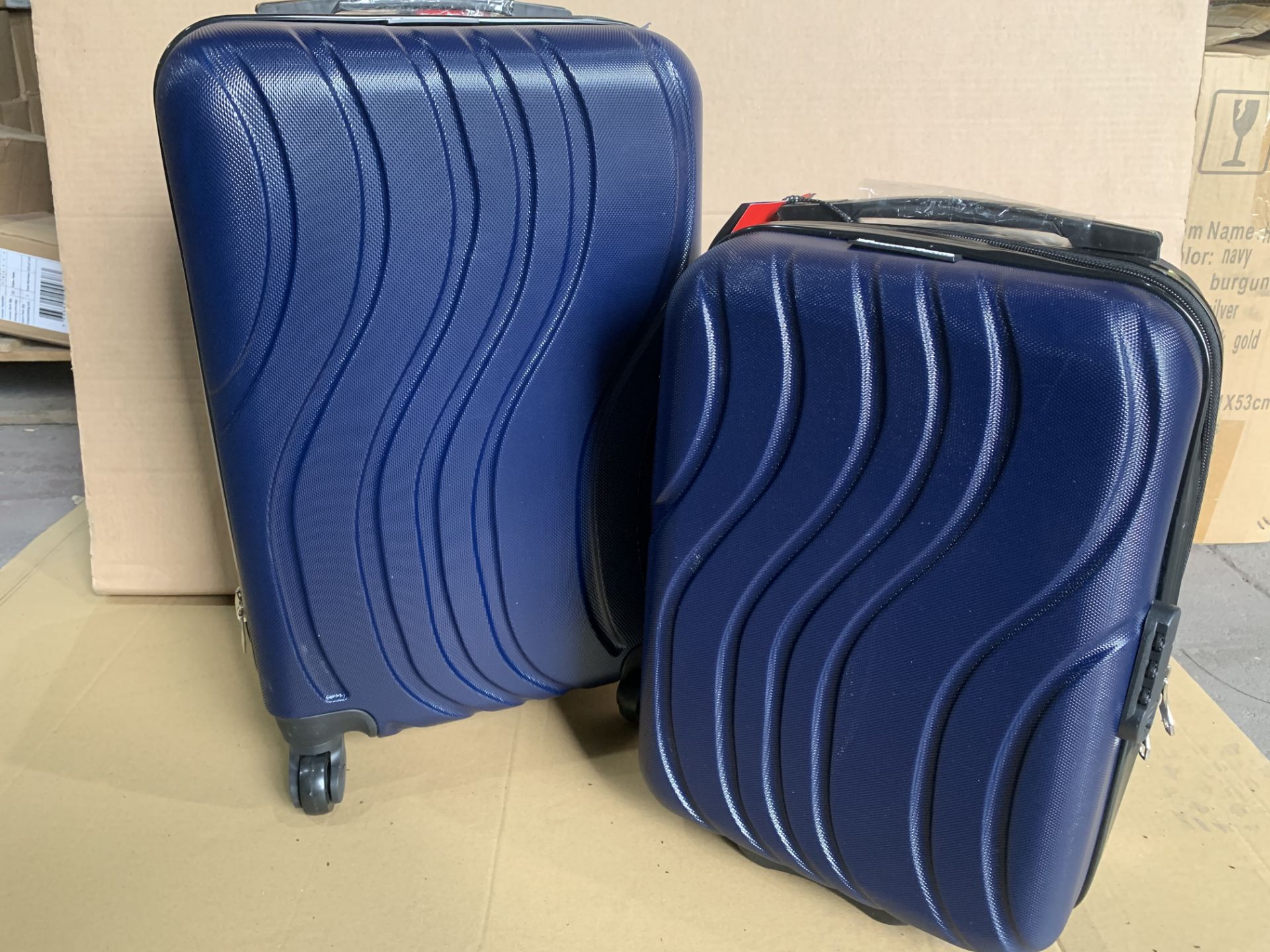 2 X BRAND NEW PRETA NAVY 2 PIECE LUGGAGE SETS