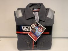 5 X BRAND NEW WALLS FLAME RESISTANT CONTRACTOR COVERALLS GREY 42 X 32 RRP £256 EACH
