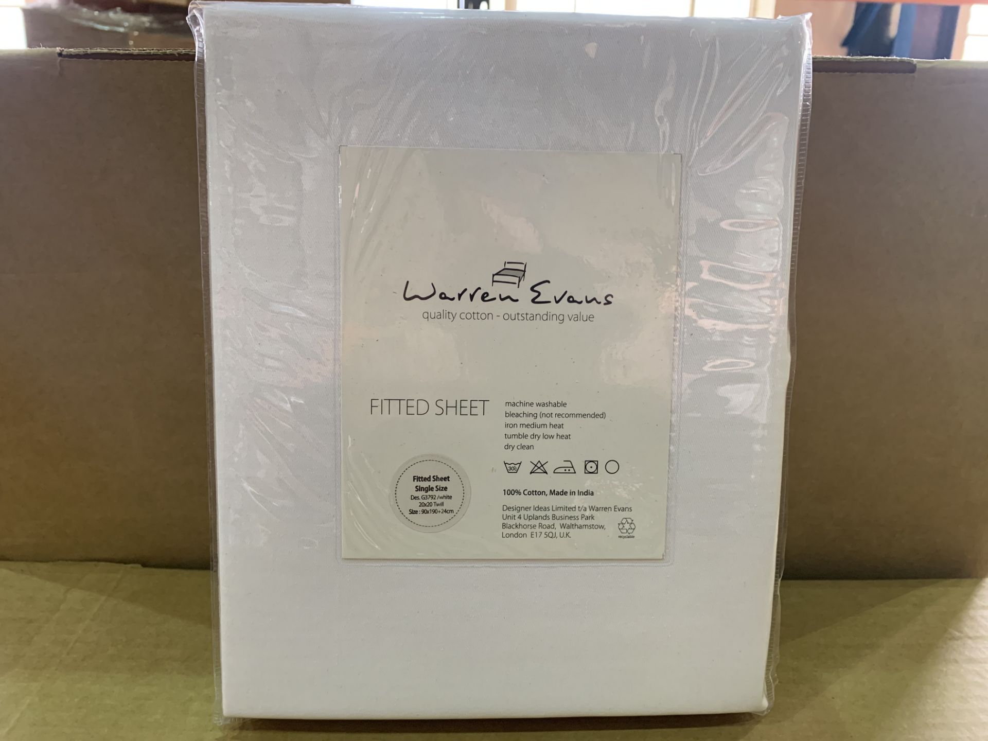 18 X BRAND NEW WARREN EVANS SINGLE FITTED SHEETS