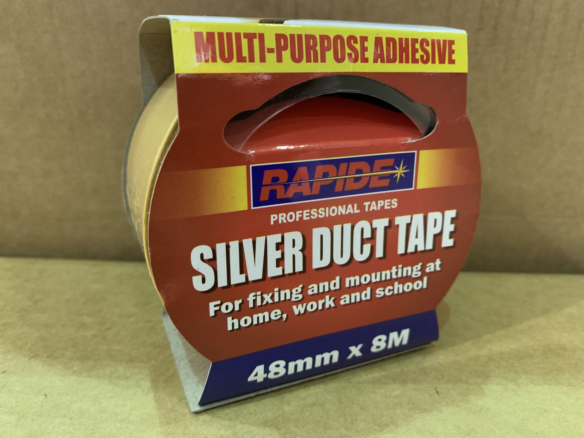 96 X BRAND NEW 48MM X 8M MULTI PURPOSE ADHESIVE SILVER DUCT TAPE IN 2 BOXES