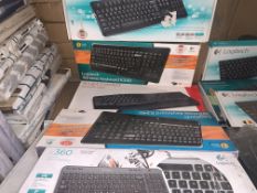 5 X VARIOUS LOGITECH KEYBOARDS AND 1 MICROSOFT KEYBOARDS