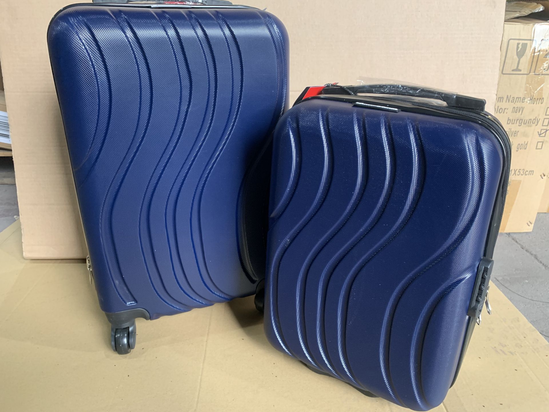 2 X BRAND NEW PRETA NAVY 2 PIECE LUGGAGE SETS