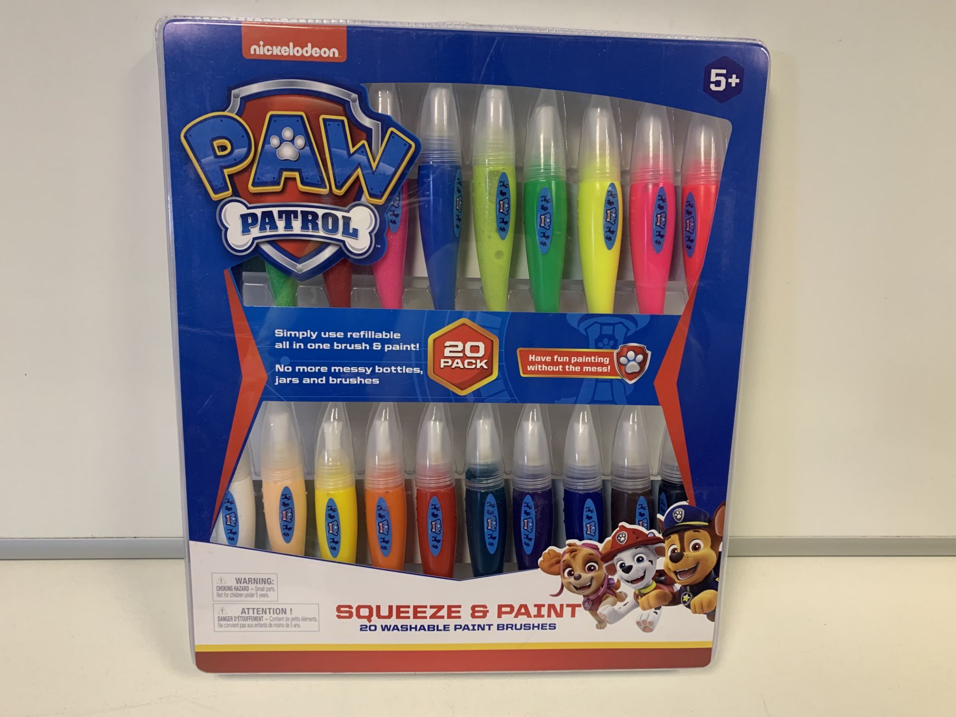 20 X BRAND NEW PAW PATROL 20 PIECE SQUEEZE AND PAINT SETS