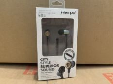 10 X BRAND NEW ITEMPO CITY STYLE SUPERIOR SOUND EARPHONES