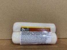 240 X BRAND NEW DIALL 2 PACKS OF 100MM MOHAIR MINI ROLLERS