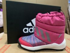 (NO VAT) 5 X BRAND NEW ADIDAS PINK RAPIDA SNOW BOOTS SIZE J2