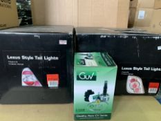 2 X FORD FIESTA LIGHTS RRP £79, 1 X RENAULT CLIO LIGHTS AND 2 X C.V. JOINTS (108/11)