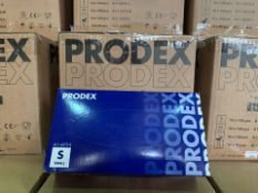 10 X PACKS OF 100 PRODEX VINYL DISPOSABLE GLOVES POWDERED BLUE (995/11)