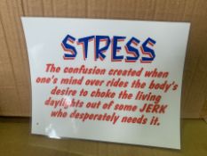92 X BRAND NEW PACKS OF 20 STRESS SIGNS (595/11)