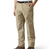 1X Craghoppers Mens Classic Kiwi Trousers - Long Leg [Colour: Beach] [Leg Length: Long] [Size: