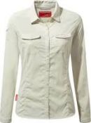 2 X Craghoppers Womens NosiLife Adventure Long Sleeved Shirt [Colour: Sea Salt] [Size: 20] (BOX3)