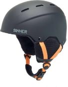 1 X Sinner Junior Poley S-Impact Plus Ski Helmet [Colour: Matte Black] [Size: XS] (box1)