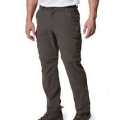 1 X Craghoppers Mens NosiLife Convertible Trousers - Long Leg [Colour: Bark] [Leg Length: Long] [