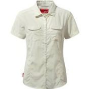 1 X Craghoppers Womens NosiLife Adventure II Short Sleeved Shirt [Colour: Sea Salt] [Size: 10] (