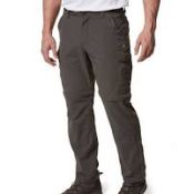 1 X Craghoppers Mens NosiLife Convertible II Trousers - Regular [Colour: Bark] [Waist: 40 in] (BOX3)