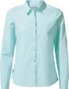 2 X Craghoppers Womens Kiwi Long-Sleeved Shirt [Colour: Capri Blue] [Size: 8] (BOX3)