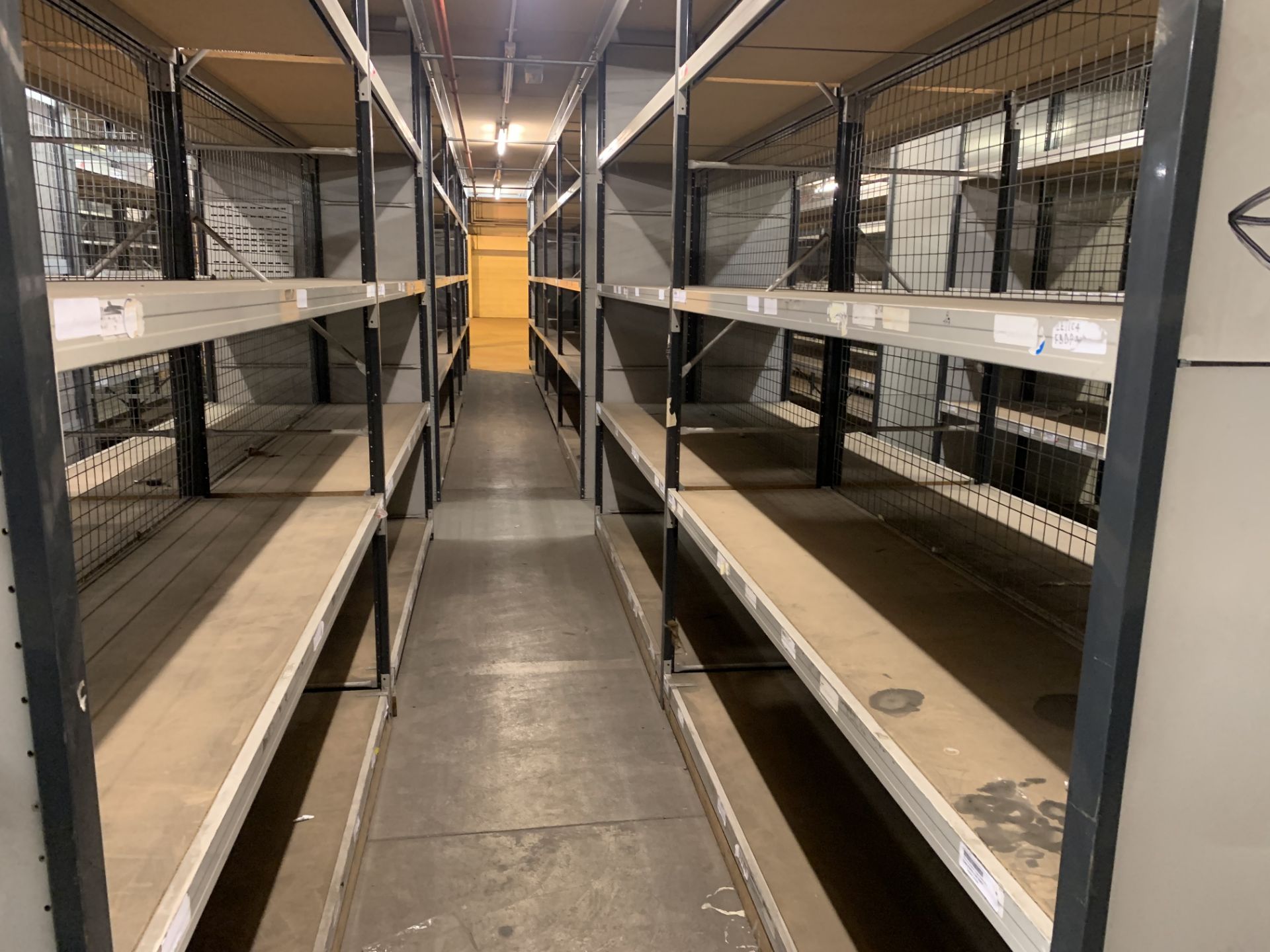 LINK 51 2 TIER LONG RACKING SYSTEM/MEZZENINE TO INCLUDE APPROX. 165 BAYS OF SHELVING RACKING SIZE: - Image 10 of 14