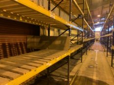 12 BAYS OF LINK 51 PALLET RACKING INC: 13 UPRIGHTS & 70 CROSS BEAMS. EACH BAY MEASURES: 4.8M(H) X