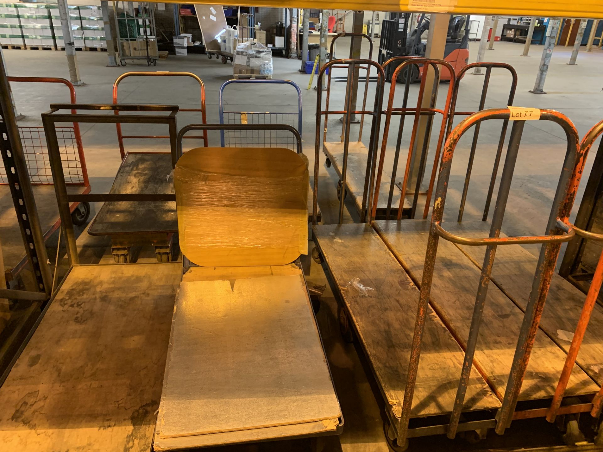 10 VARIOUS WAREHOUSE PICKING TROLLEYS/BARROWS