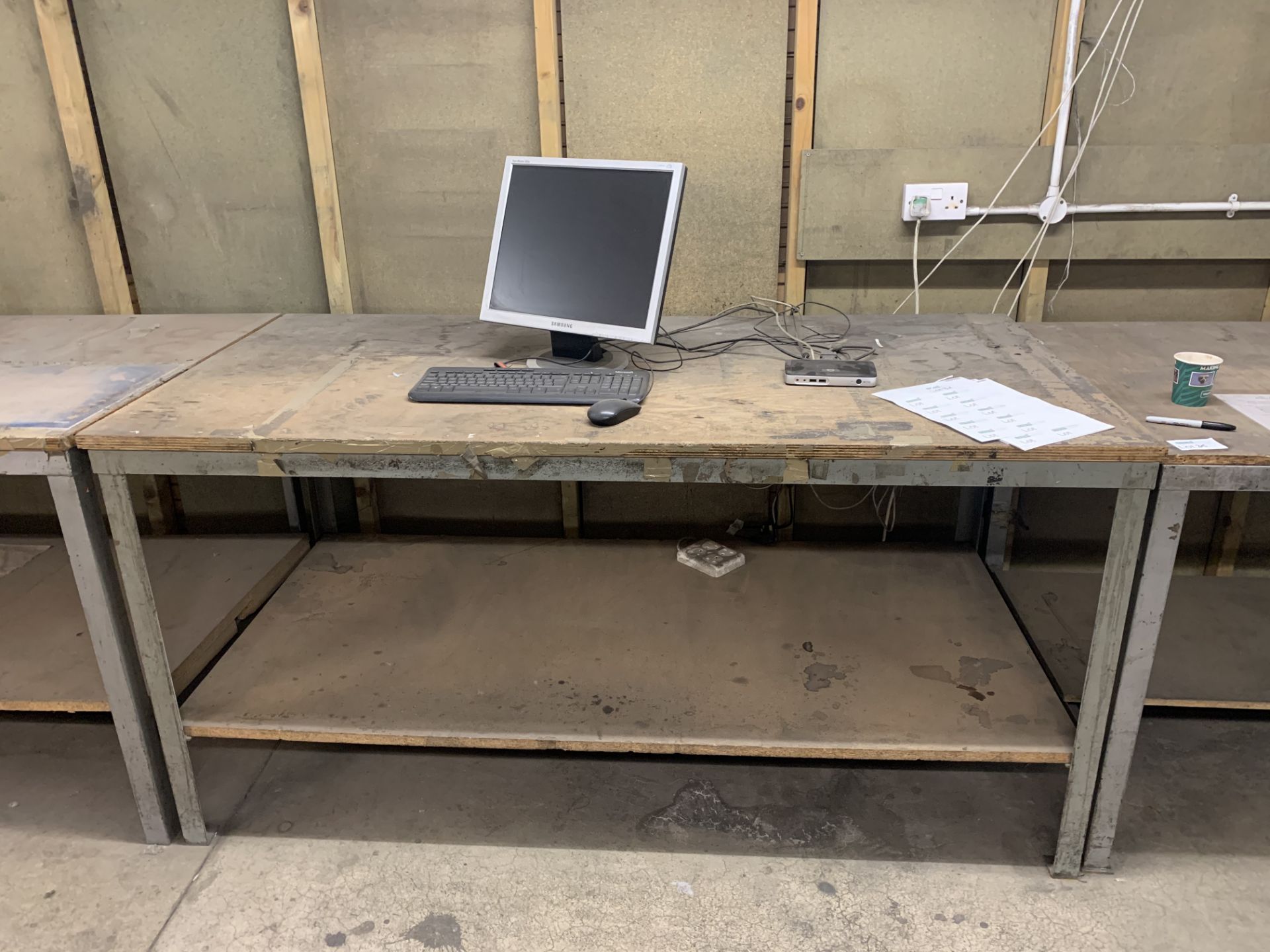 10 METAL WORK STATIONS SIZE APPROX 185CM(L) X 90CM(D) X 90CM(H) CONTENTS NOT INCLUDED - Image 2 of 2