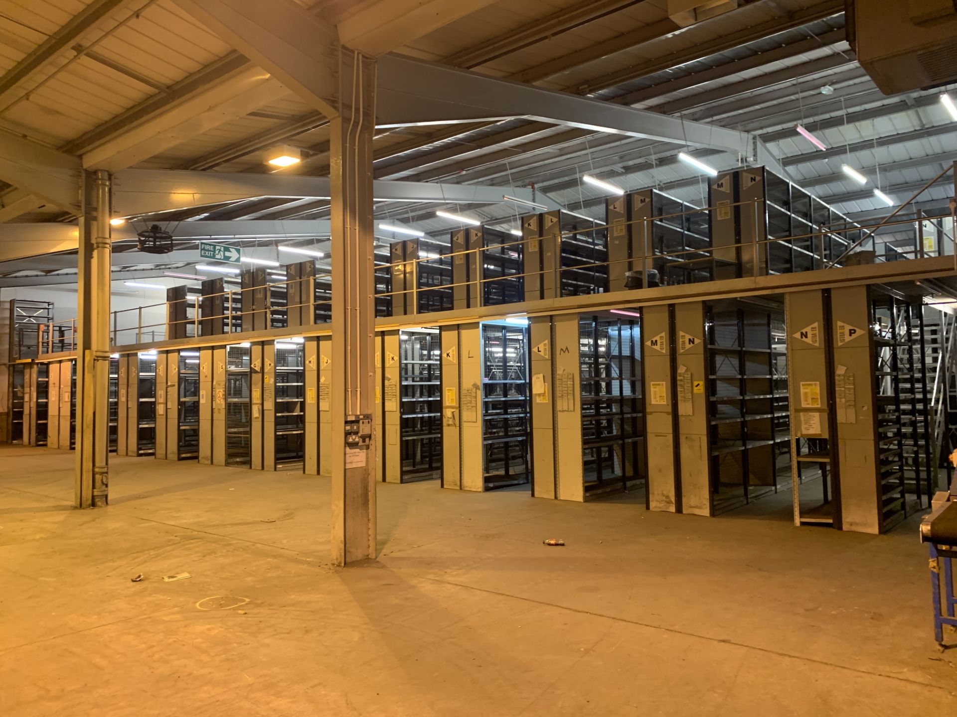 LINK 51 2 TIER LONG RACKING SYSTEM/MEZZENINE TO INCLUDE APPROX. 165 BAYS OF SHELVING RACKING SIZE: