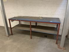 LARGE METAL WORK STATION 240CM(L) X 85CM(D) X 95CM(H)