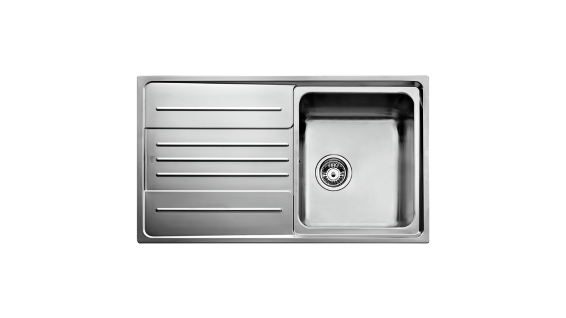 (FR41) 1 X Teka Stainless Steel Sink. 190 mm Chamber Depth Single Chamber With Dropper Micro Linen