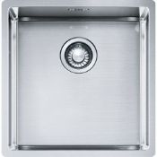 NEW (FR16) 2 X Franke Box Undermount 1 Bowl Stainless Steel Kitchen Sink BXX 110 40. Cabinet Size