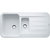 NEW (FR21) 3 X Franke Pebel PBG 651 1.5 Bowl Fragranite Inset Sink Reversible - Polar White - 114.