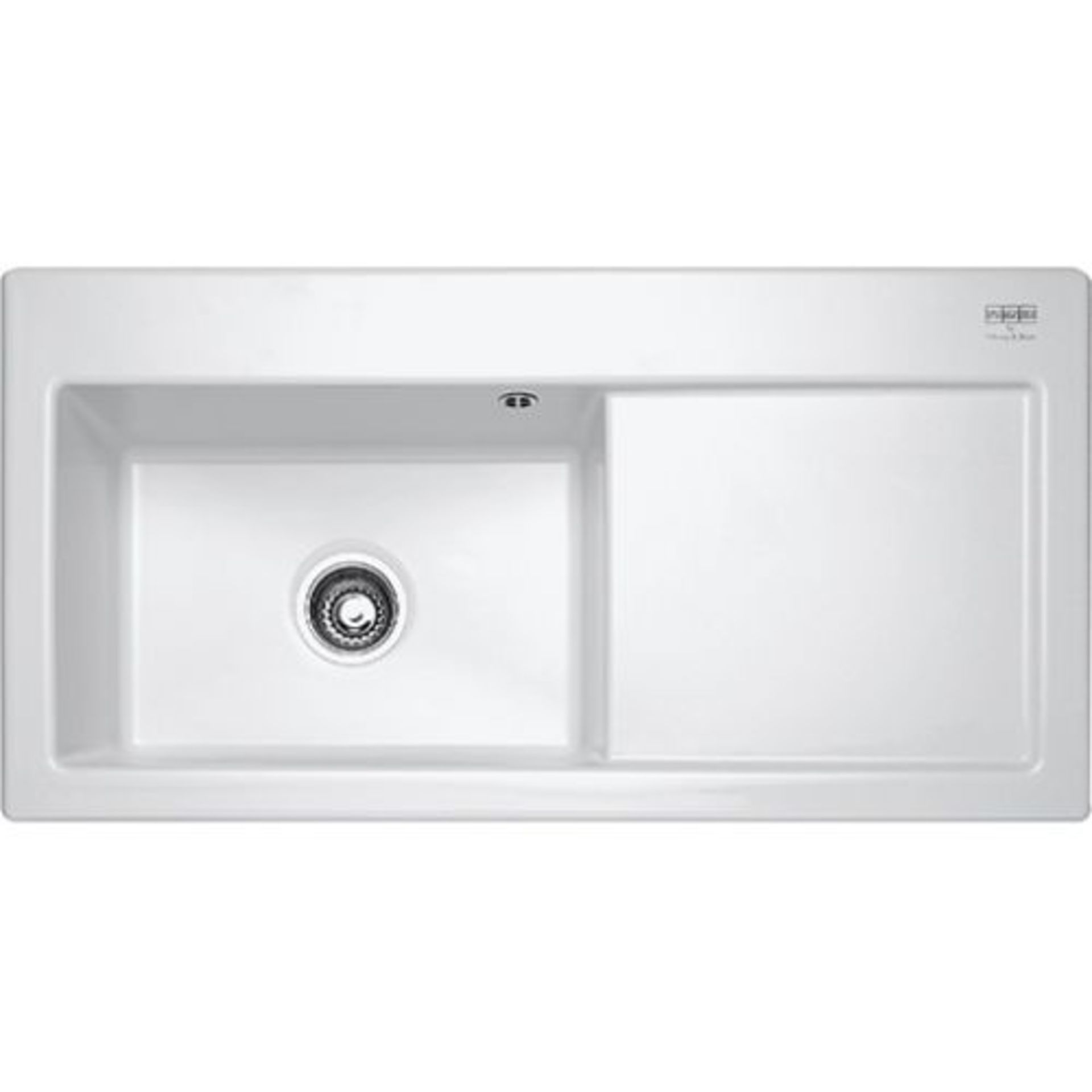 (FR38) 4 X Franke Mythos Mtk 611 1b Inset Rh Kitchen Sink Ceramic White. Cabinet Size 600.00 mm