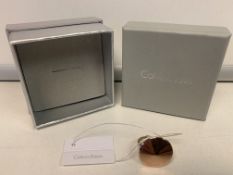 CALVIN KLEIN ROSE COLOURED FASHION RIND WITH DISPLAY BOX