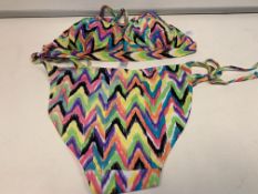 20 X BRAND NEW MULTI COLOUR BIKINI SWIMSUITS SIZES VARY BETWEEN 10,12,14 AND 16