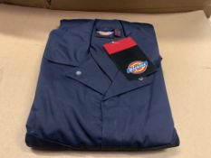 10 X BRAND NEW BOXED DICKIES NAVY BLUE DELUXE COVERALLS SIZE MEDIUM